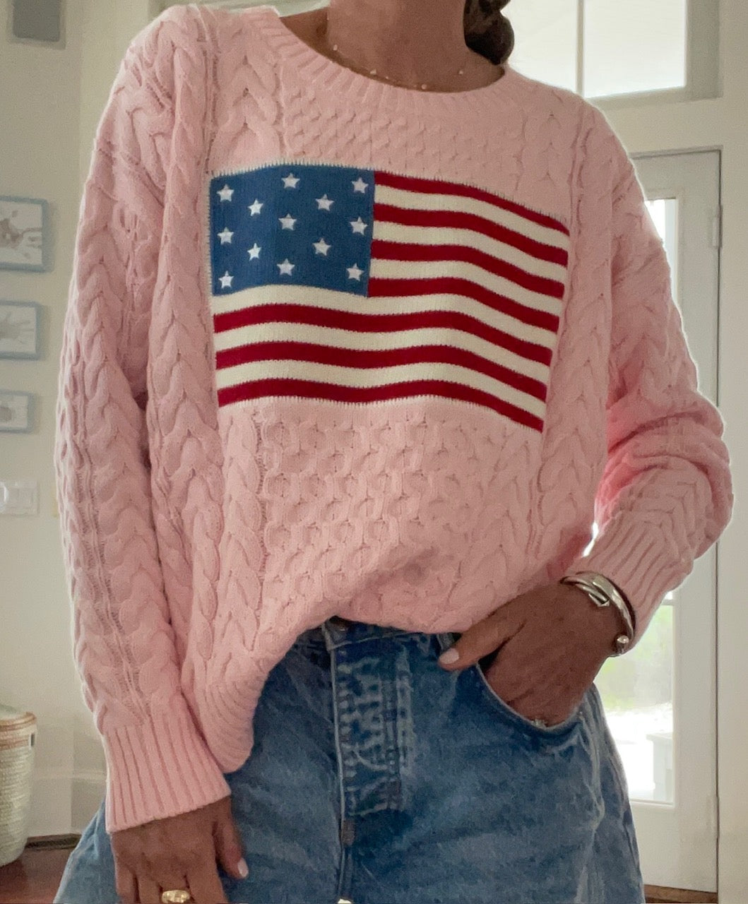 Cable Flag Sweater