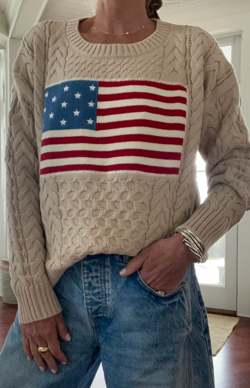 Cable Flag Sweater