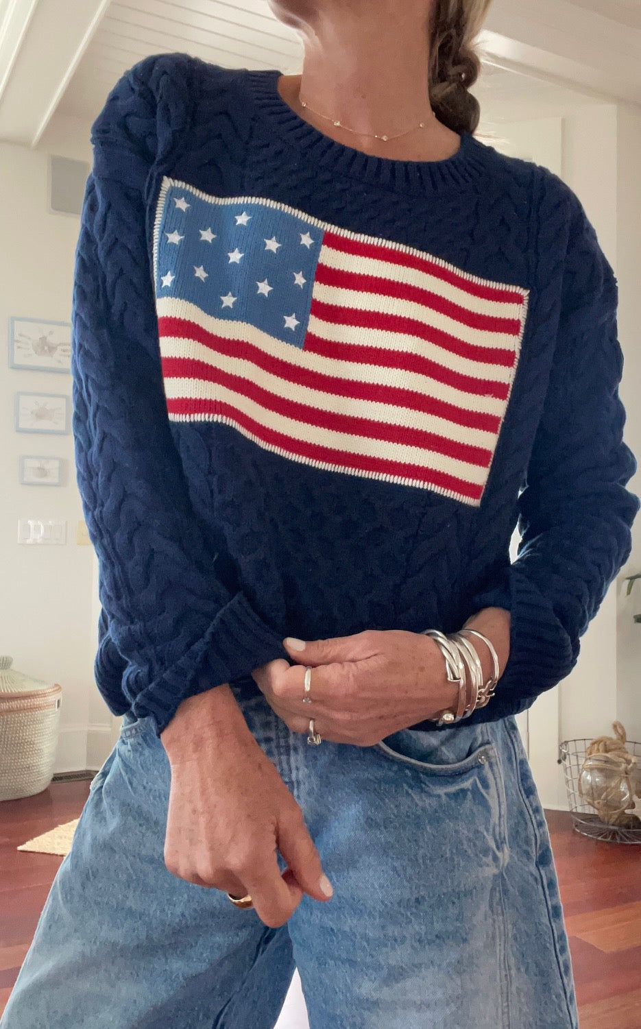 Cable Flag Sweater