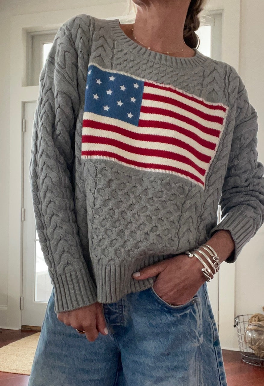 Cable Flag Sweater