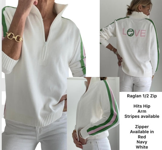 Raglan 1/2 Zip