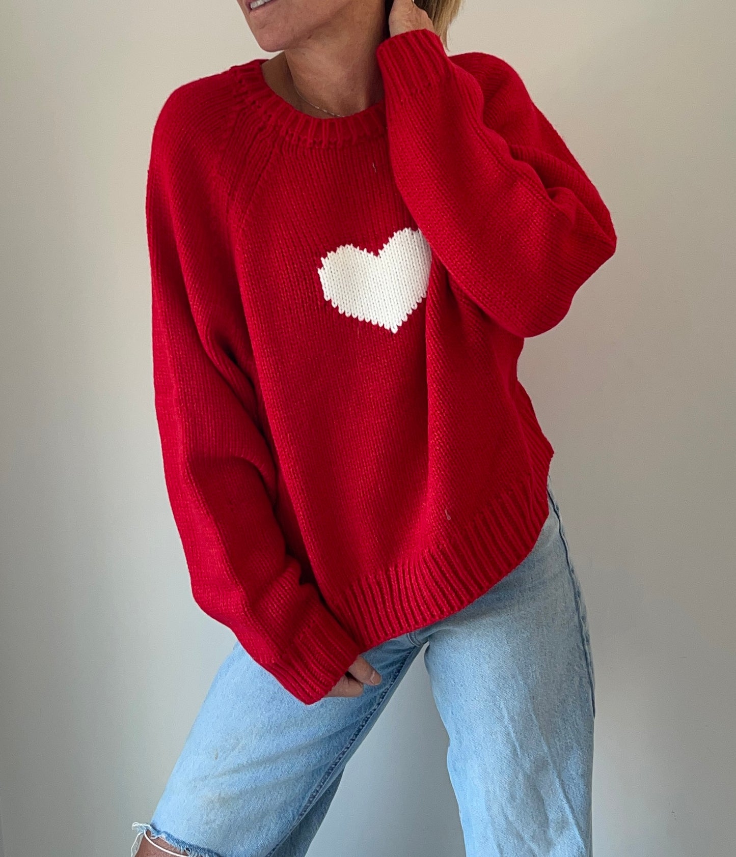 SOLD OUT HEART Classic chunky SWEATER